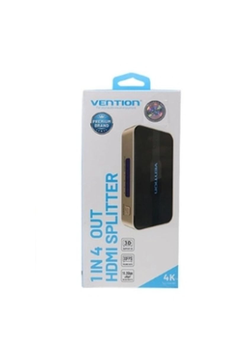 Сплітер 1 In 2 Out HDMI Splitter 4K 30Hz Gold Aluminum Alloy Type EU Standard () Vention ACBG0-EU (340279452)