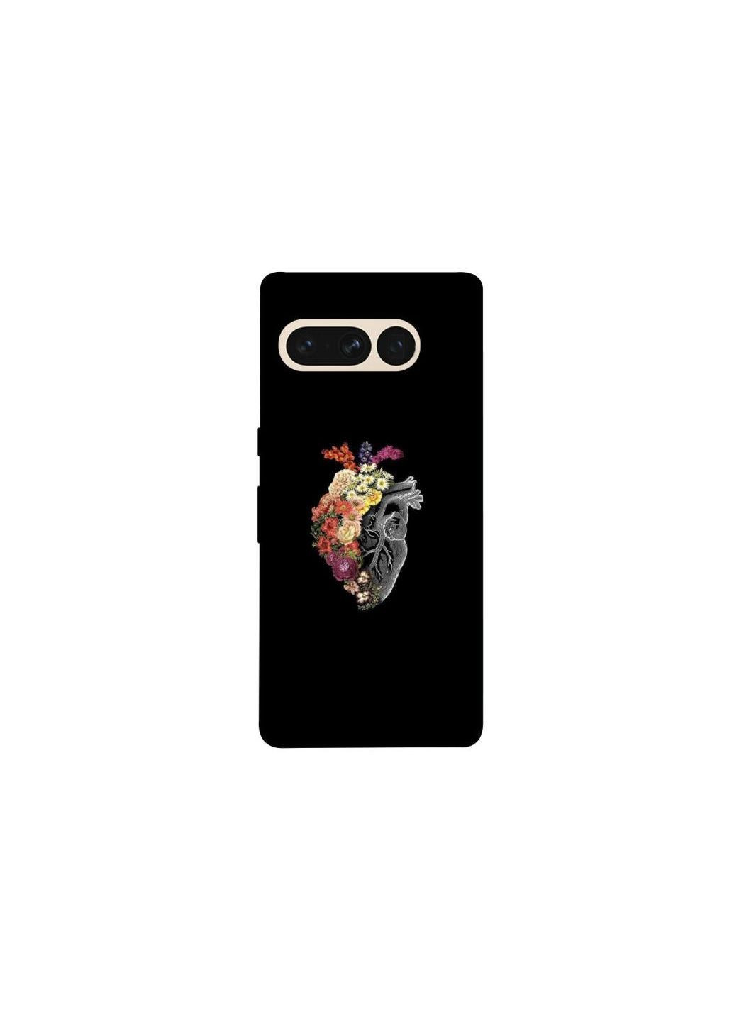 Чехол на Google Pixel 7 Pro Heart with flowers Frontalka (362033941)