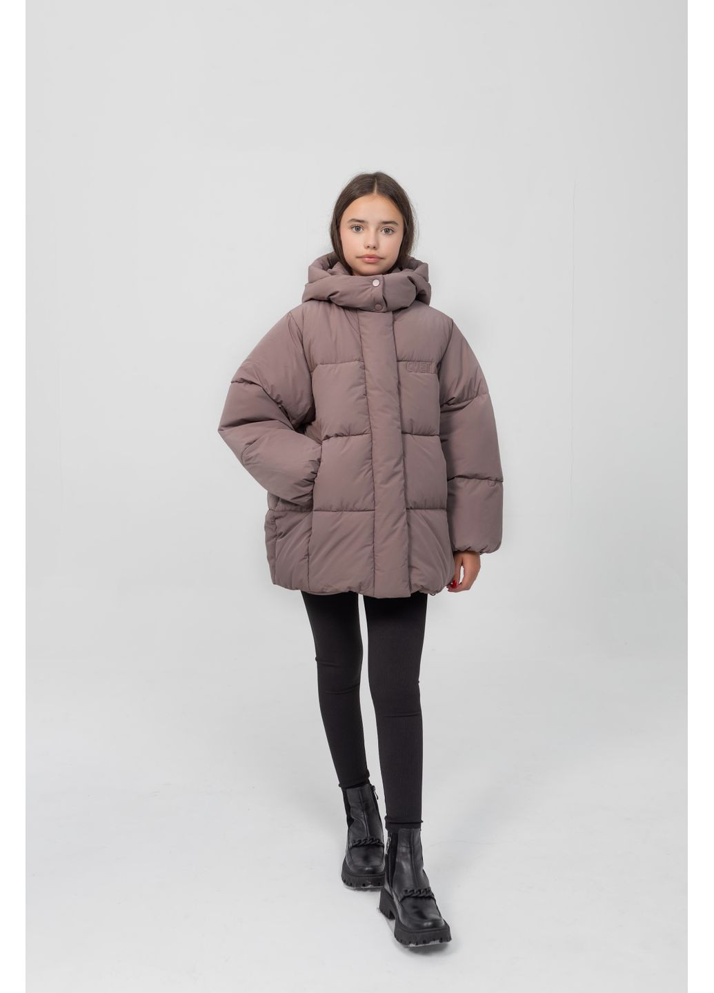 Комбінована зимня куртка джаніс мокко Cvetkov Джанис