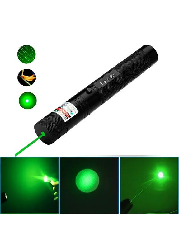 Лазерная указка Green Laser Pointer 303 зеленая Дальность свечения: 15-35 км (5002019) Clefers (300694497)