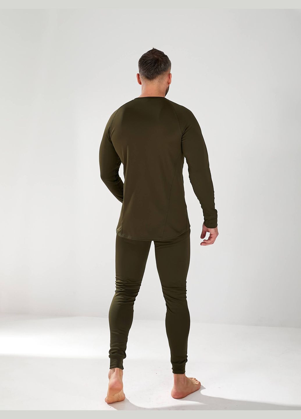 Мужское термобелье оливкового цвета с микродайвингом на флисе OlaN (315517192)