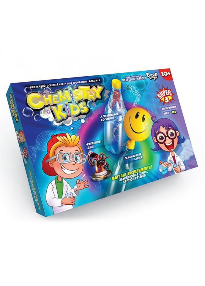 Безопасный образовательный набор для проведения опытов "CHEMISTRY KIDS" CHK-01-01-04U УКР CHK-01-01U Danko Toys (305315116)