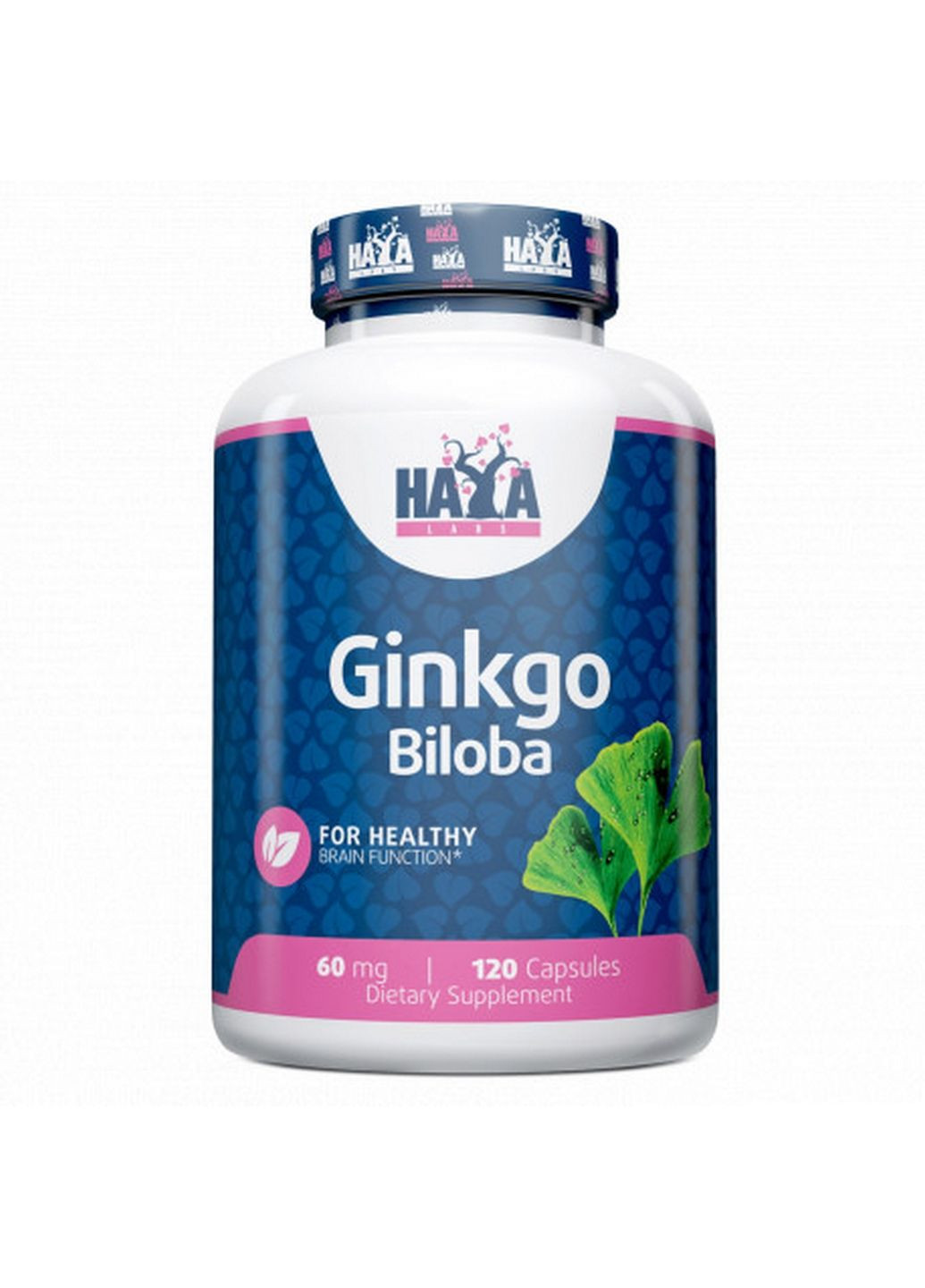 Натуральна добавка Ginkgo Biloba 60 mg, 120 таблеток Haya Labs (293480719)