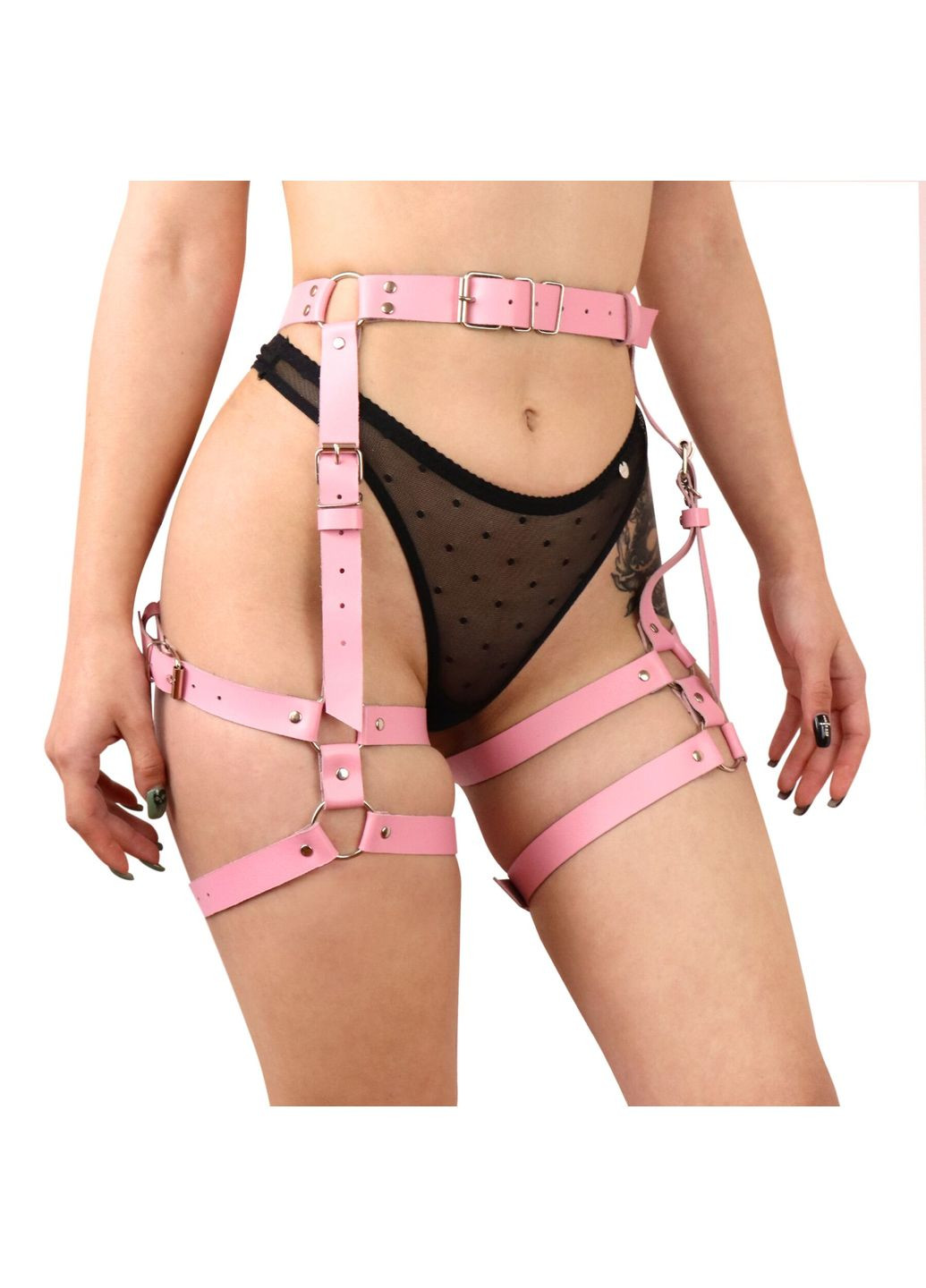 Гартери Claire, натуральна шкіра, розмір XS-M, CherryLove Art of Sex (282959140)