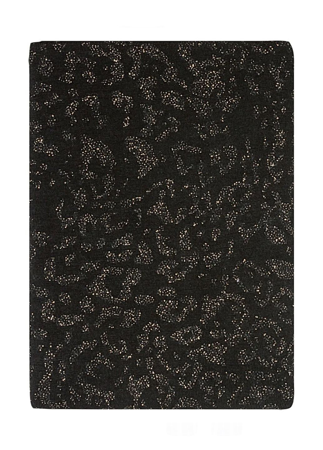 Черные демисезонные леггинсы женские лосины трикотажные с блеском Esmara