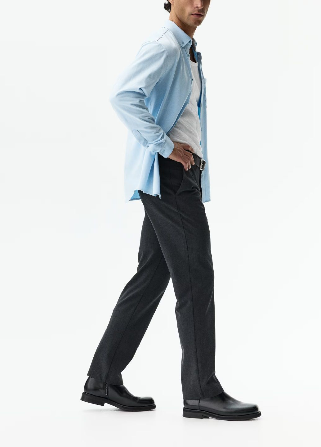 Темно-серые демисезонные брюки H&M