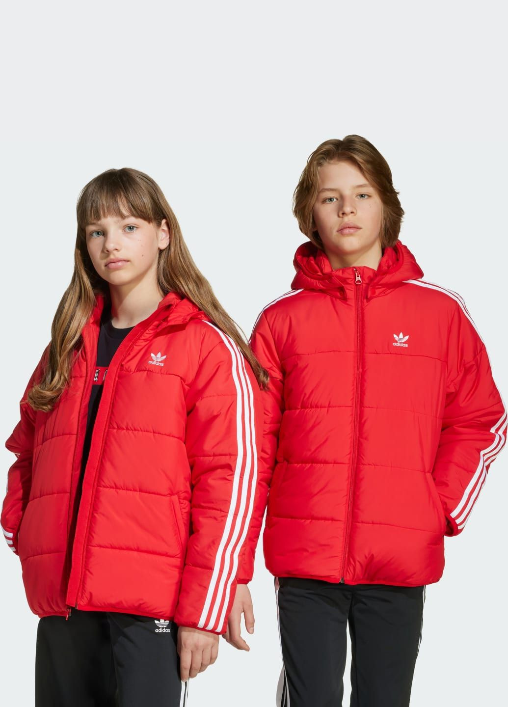 Красная демисезонная куртка adicolor kids adidas