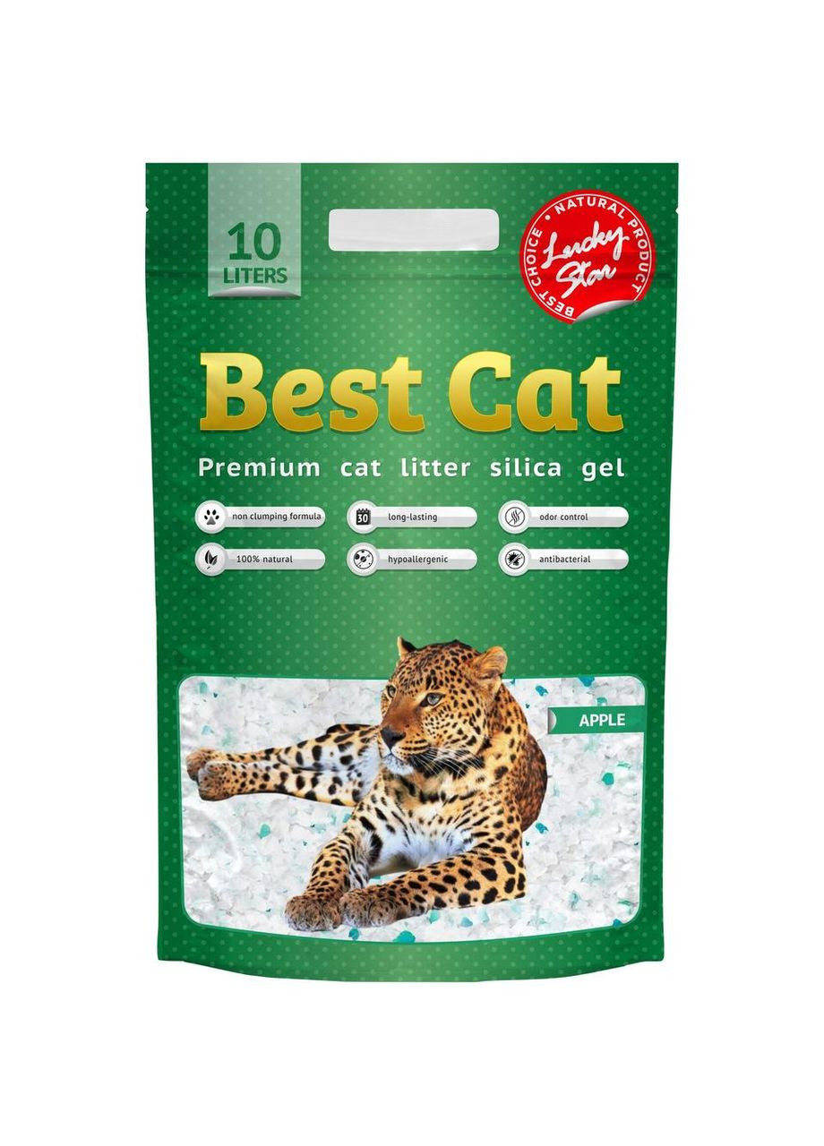 Силикагелевый наполнитель "Best Cat" Green Apple 10л Lucky Star (362914914)