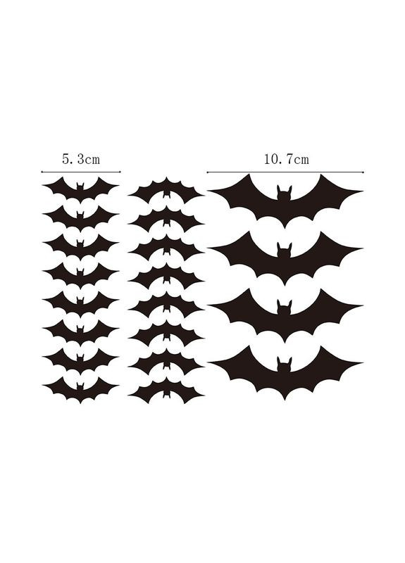 Летучие мыши Хэллоуин наклейки 150 на 225 мм черный Jannet (302769304)