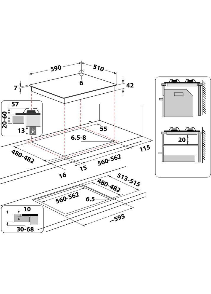 Варочная поверхность GOFL 629/NB1 WHIRLPOOL (334831795)