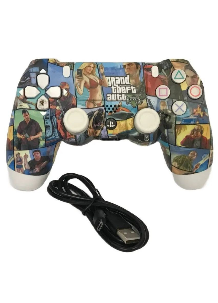 Игровой контроллер беспроводной Motor Vibration 4 Wireless Controller PS4/PC Grand theft Auto (2104618743) Double (367056621)