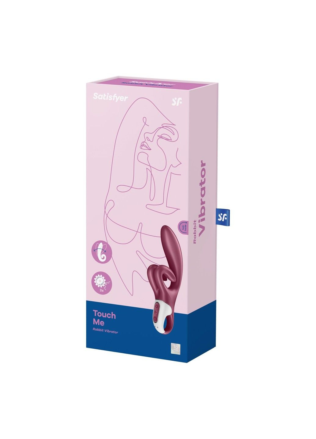 Вібратор-кролик Touch Me Red, подвійний відросток, 3 потужні мотори Satisfyer (315498079)