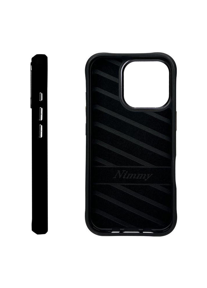 Чехол TPU+PC Nimmy 3D with Metal Buttons для iPhone 16 Pro Gorilla Black No Brand (335008310)
