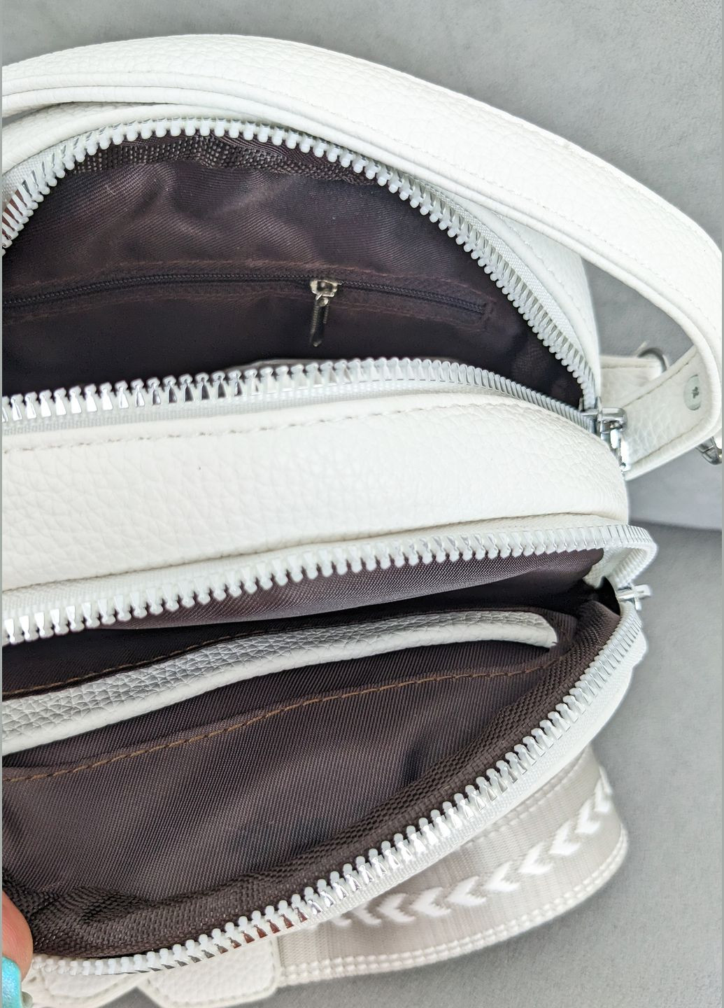 Біла сумка-рюкзак з екошкіри з двома ременями InFashion Сумка (341085717)