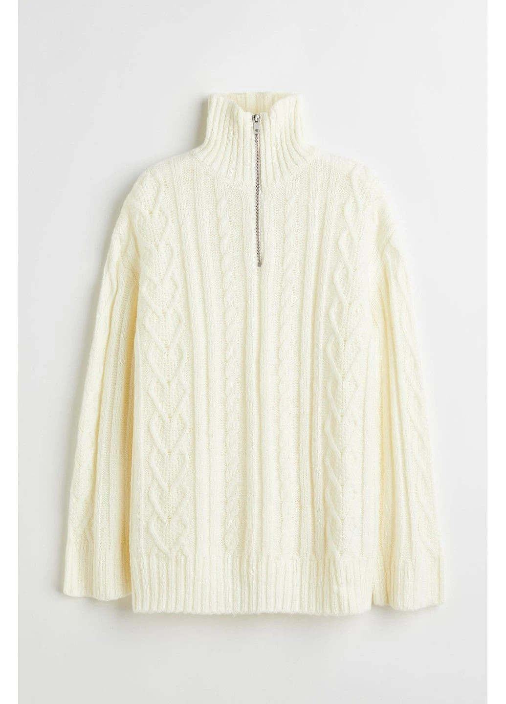 Молочный свитер оверсайз молочный H&M