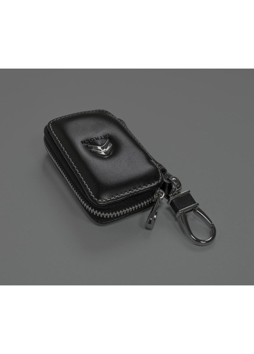 Ключниця, шкіряна автоключниця з логотипом СИТРОЕН (чорна 17011) Citroen (360949163)