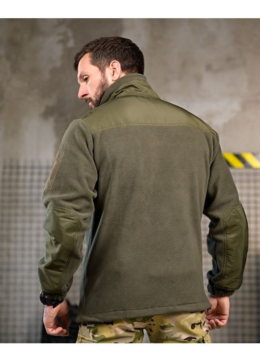 Армейская мужская демисезонная кофта на флисе олива Freedom (361677403)