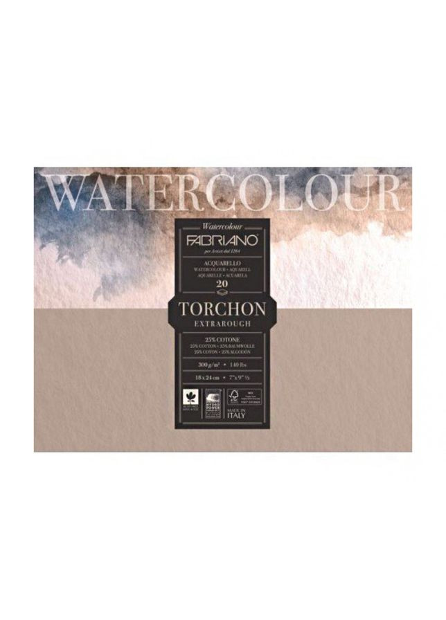 Склейка для акварелі Watercolor 18х24см 300г/м2 20л Torchon Fabriano (362579971)
