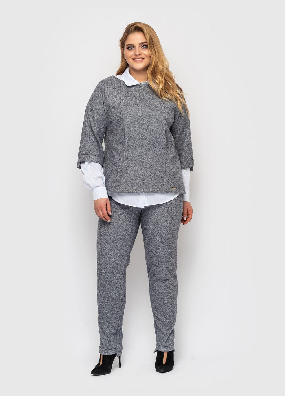 Костюм брючный Эльвира 52 Светло-серый 0305 Vlavi (347146385)