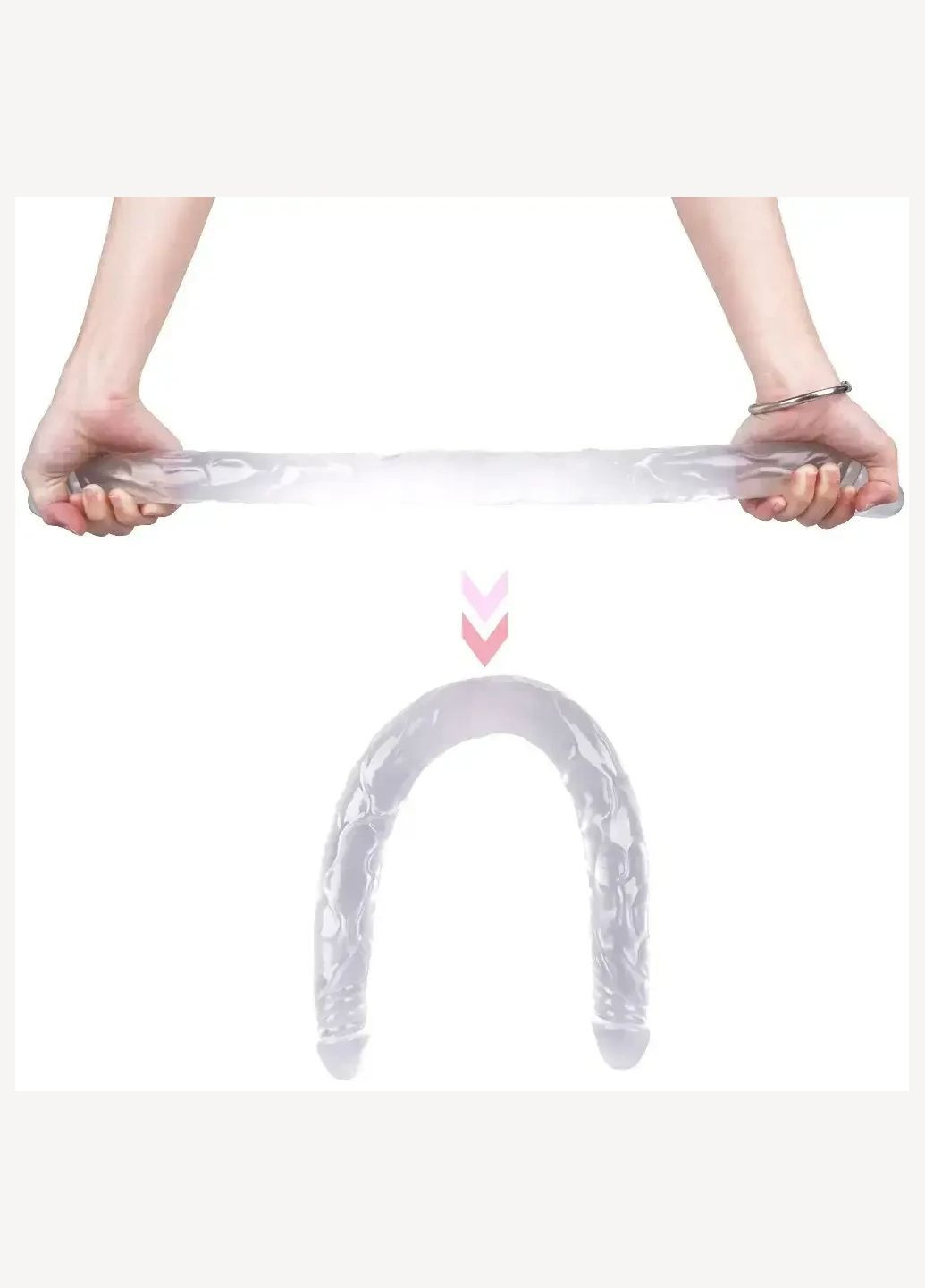 Фалоімітатор двосторонній фалос розмір 31 см анально-вагінальний реалістичний подвійний ділдо пеніс No Brand (339092233)