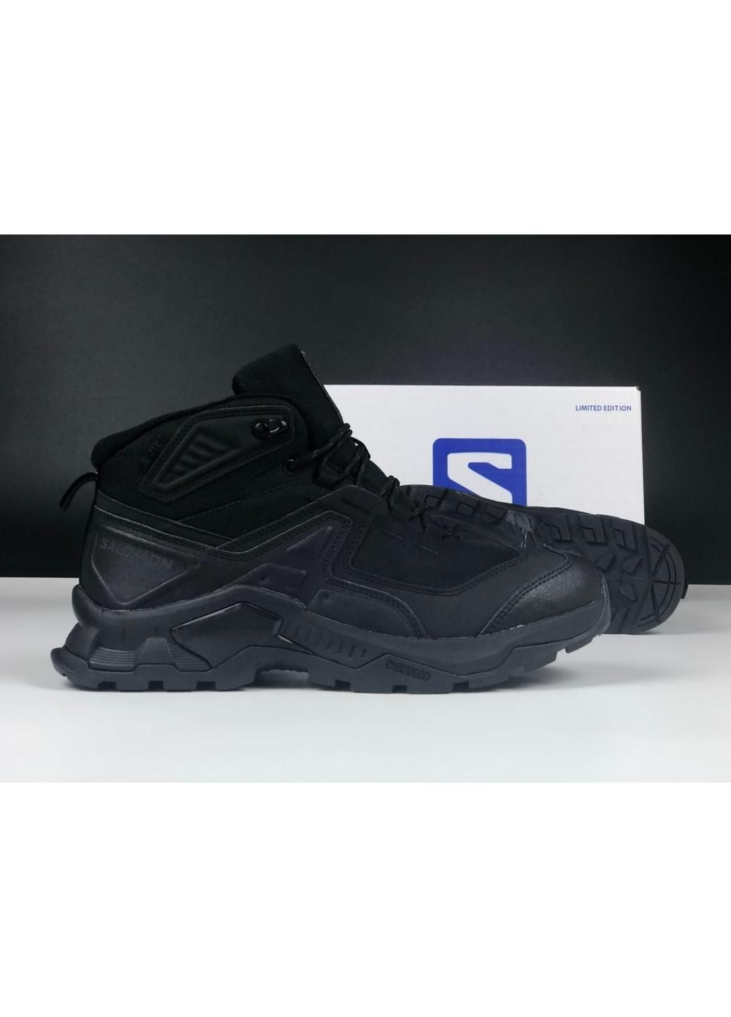 Черные зимние черные термо мужские кроссовки осень\зима No Brand