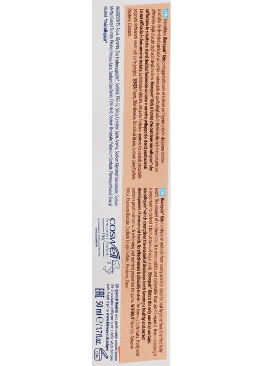 Зубна паста "Веселе мишеня" персик Kids Milk Teeth 50ml (784248-19005) Biorepair (368623593)