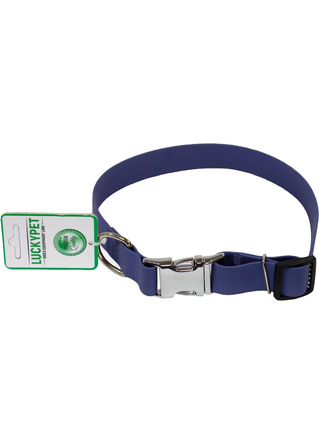 Нашийник з водонепроникної стрічки з металевим фастексом 2.5/25-35 Синій (4820224216393) Lucky Pet (279568237)