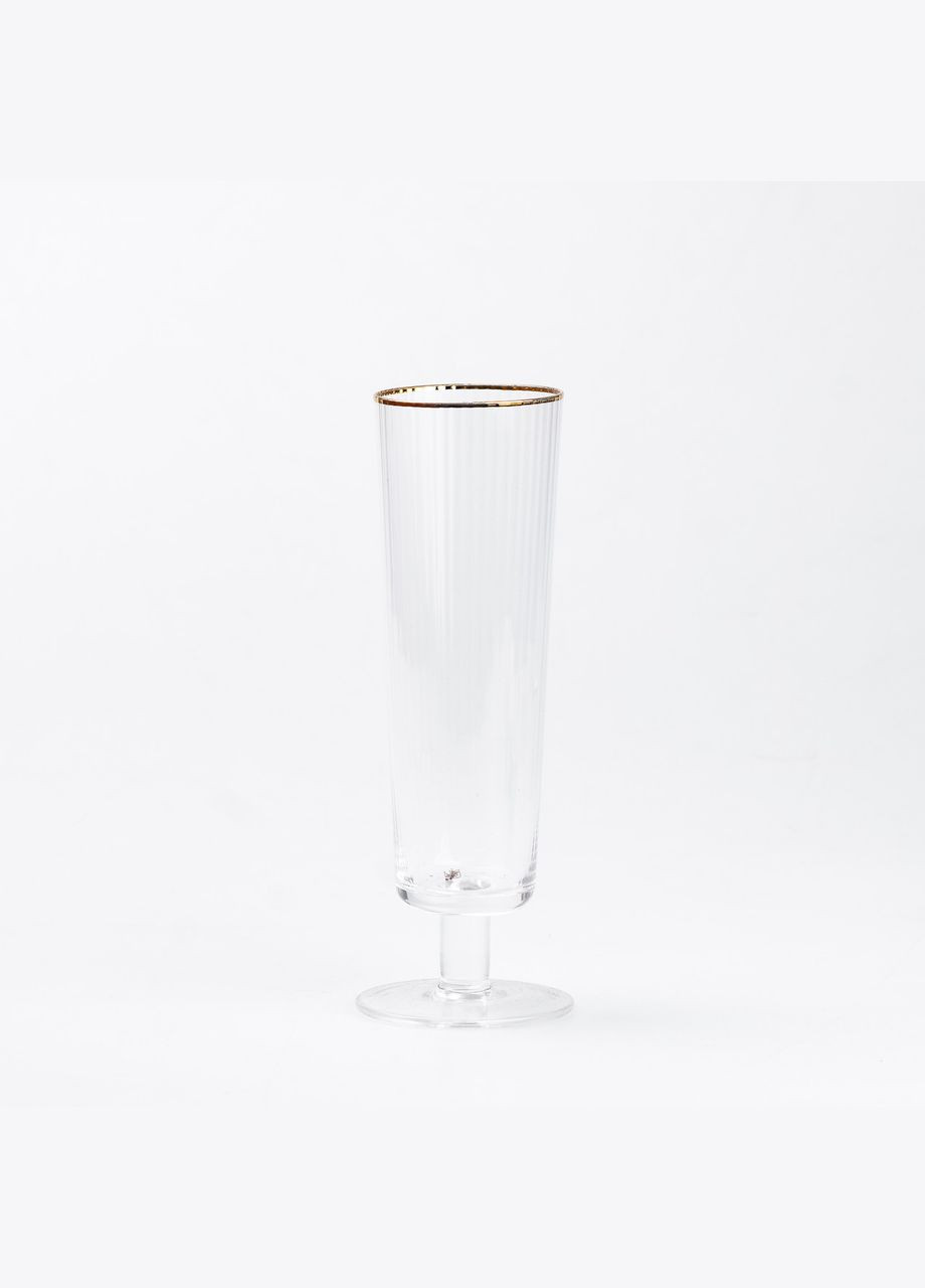 Бокалы для шампанского с золотой каймой 6 штук по 300 мл TS Kitchen HP82 (317511710)