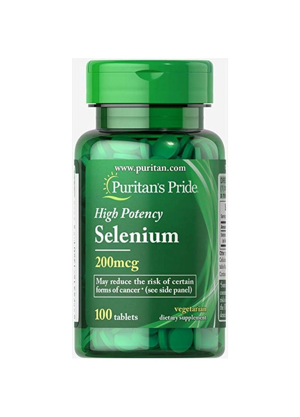 Selenium Puritan's Pride Селен 200 мкг 100 таблеток Puritans Pride (369621605)