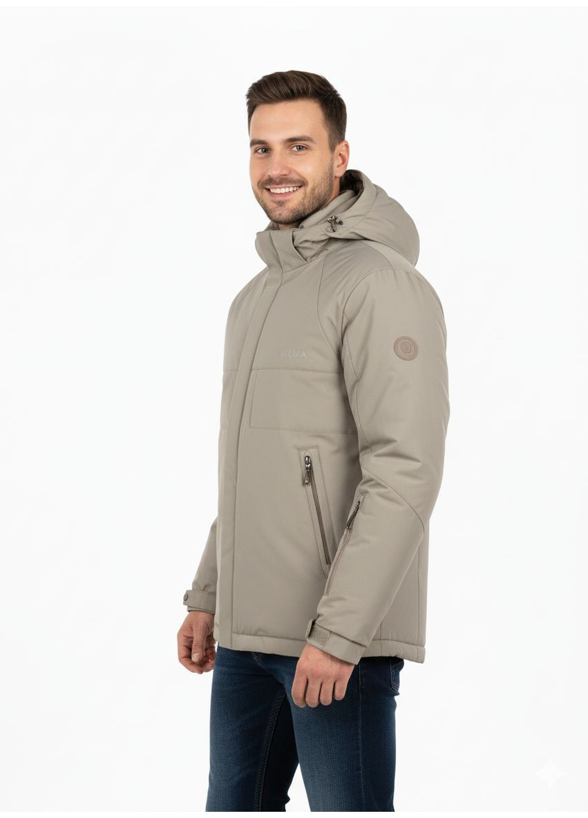 Бежевая зимняя куртка мужская зимняя бежевая (a650) No Brand