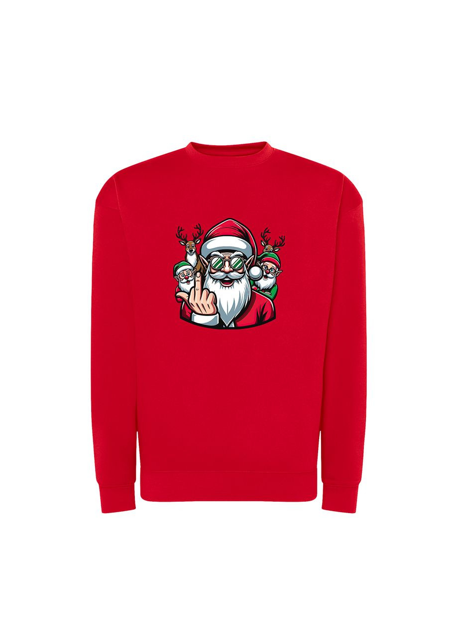 Красный новогодний свитшот с принтом "подарки - за кеш!" (10931439372) ТiШОТКА (368570932)