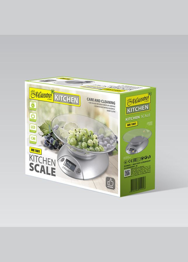 Ваги кухонні електронні з чашею (MR-1801) Maestro (334006393)