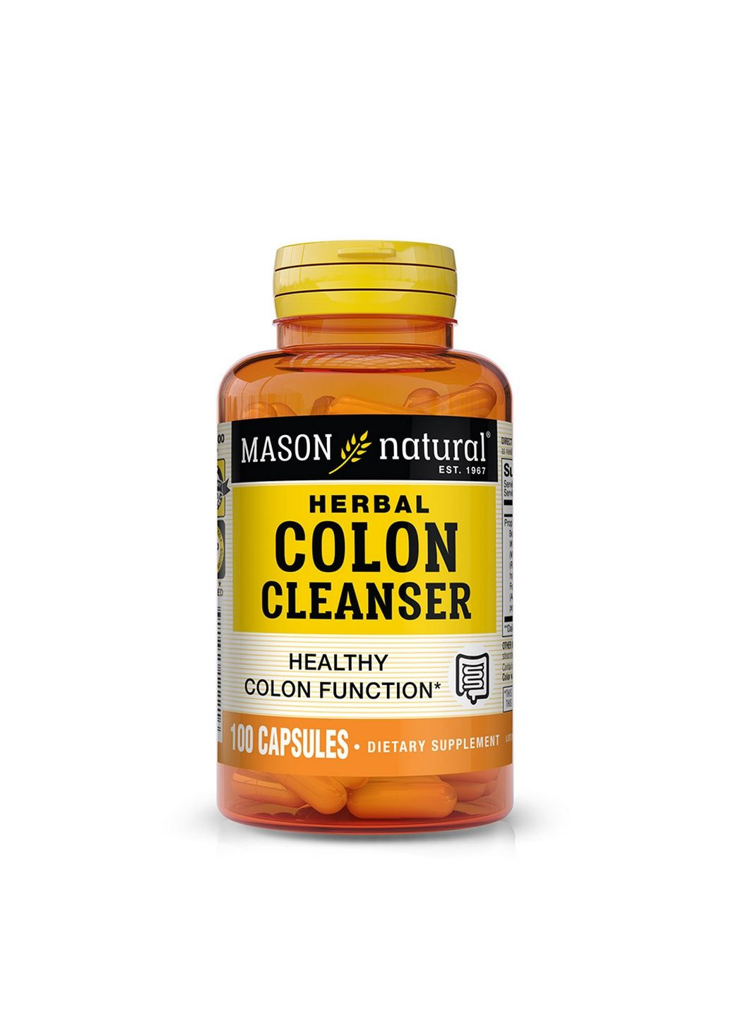 Натуральна добавка Colon Herbal Cleanser, 100 капсул Mason Natural (294926646)