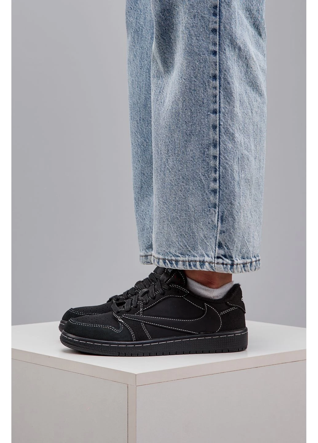 КРОСІВКИ ЖІНОЧІ NIKE TRAVIS SCOTT X AIR JORDAN 1 LOW OG PHANTOM НАЙК АІР РЕТРО No Brand комбіновані демісезони (391065277)