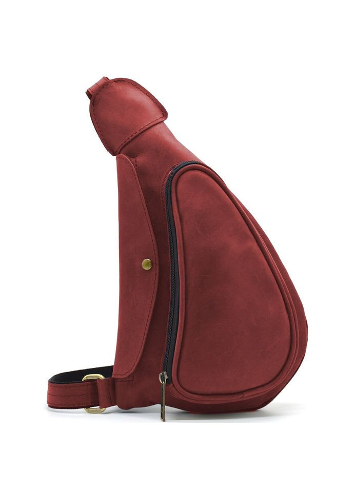 Красная сумка кожаная рюкзакслинг на одно плечо RR-3026-3md 1 TARWA (298684441)