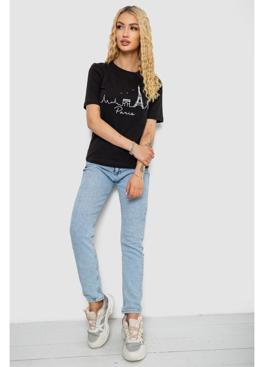 Футболка жіноча з принтом, колір оливковий, 241R132 Ager - (335814375)