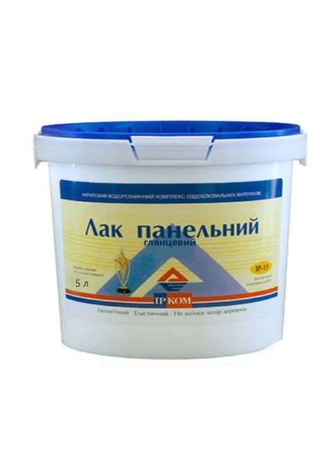 Лак панельний ІР-11 ІРКОМ глянцевий прозорий 5 л Ircom Decor (360882248)
