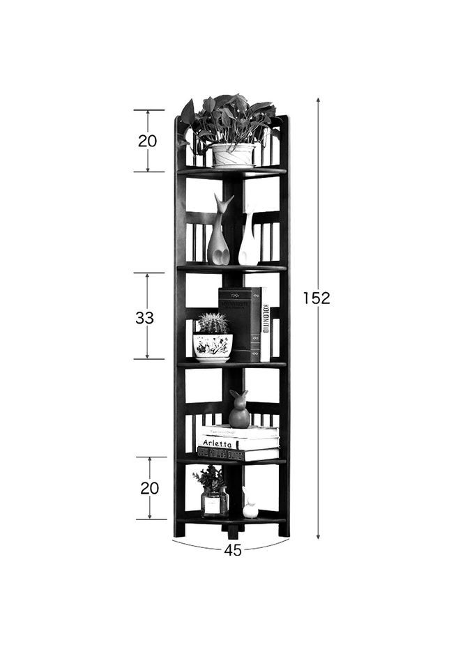 Стеллаж кутовий для ванної з дерева Аралія савоярді (ВУГ-000215) No Brand (328091599)