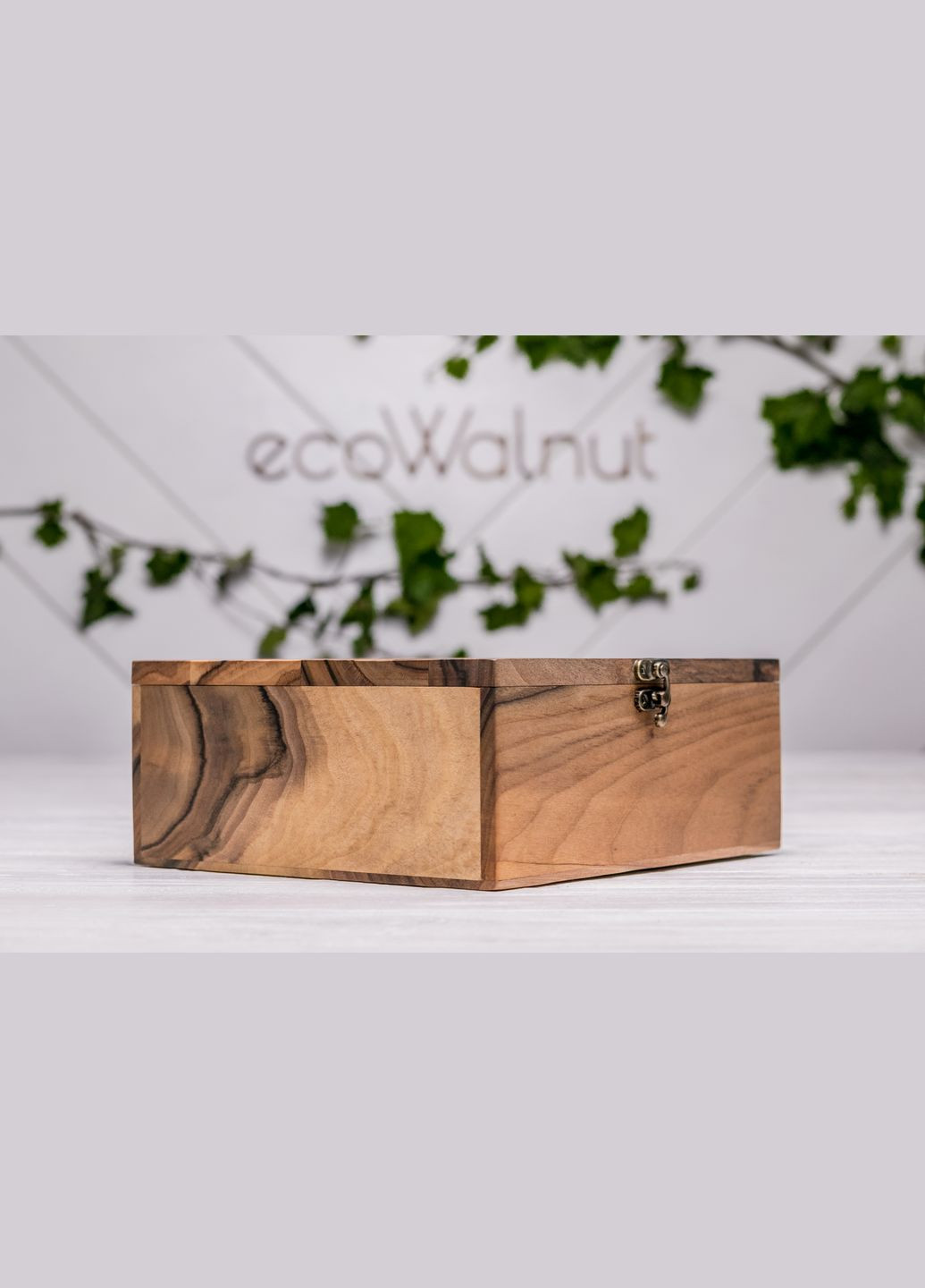 Коробочка для годинників зі скляною кришкою з персональним гравіюванням EcoWalnut (295266081)