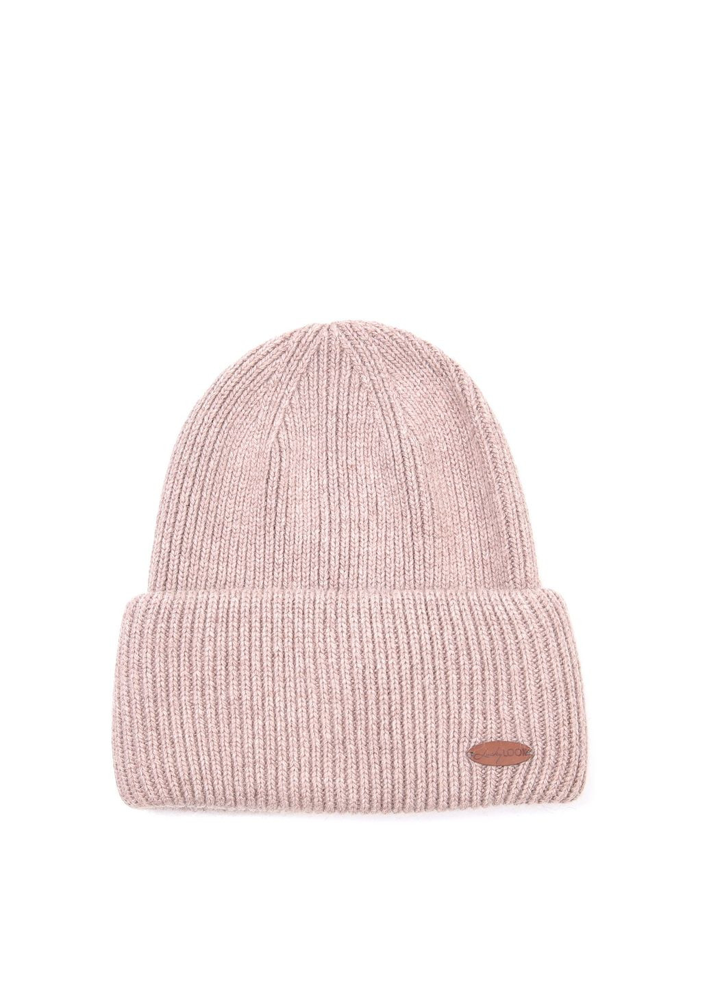 Шапка біні чоловіча вовна бежева GEORGE 019-539 LuckyLOOK 019-539M (367992019)