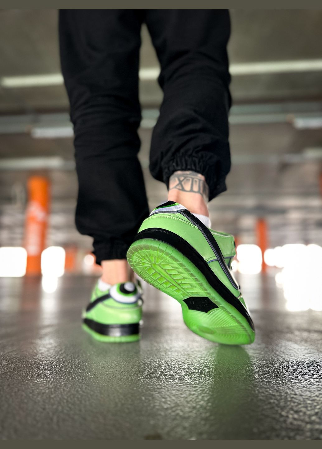 Зелені всесезон кросівки чоловічі nike sb dunk low the powerpuff girls buttercup green | найк сб данк низькі зелені No Brand