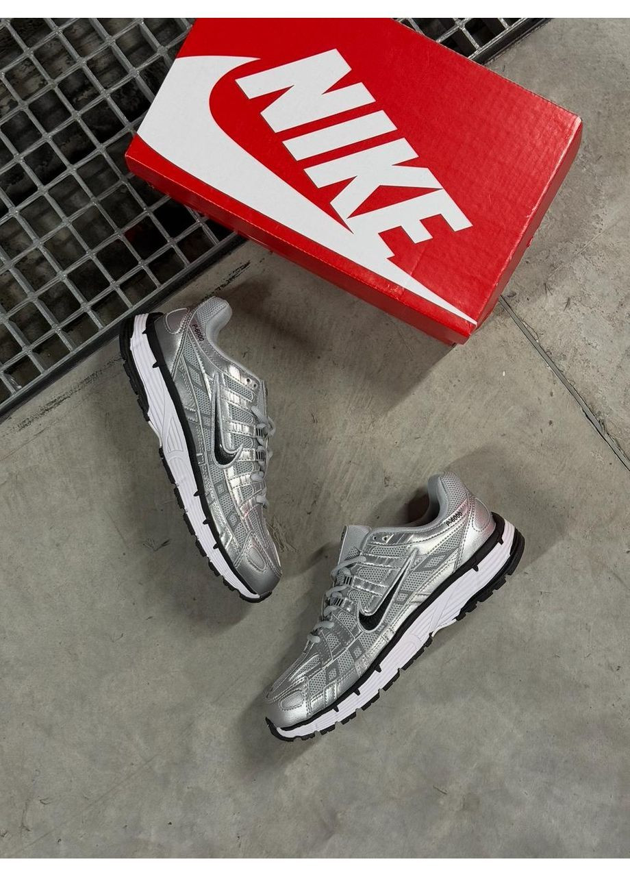 Серебристые демисезонные кроссовки nike silver/black No Brand P-6000