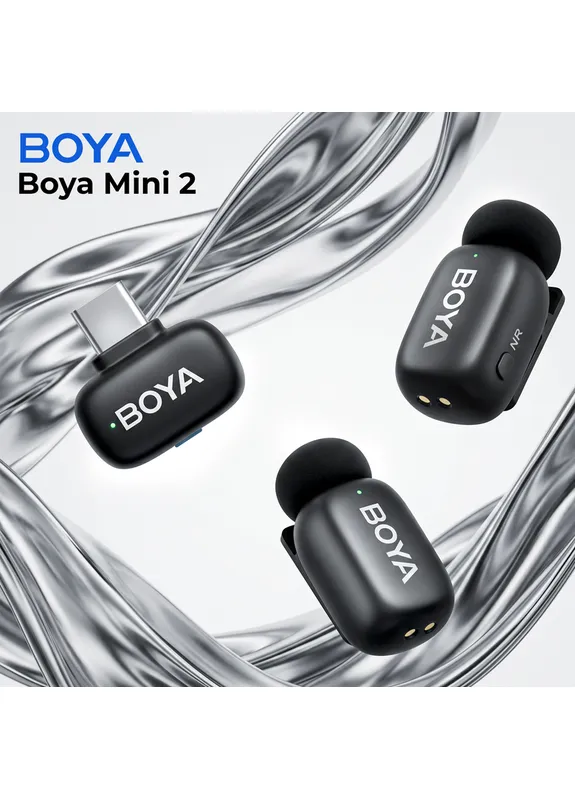 Бездротовий петличний мікрофон Boya mini 2-04 Type-C Black Fifine (403221683)