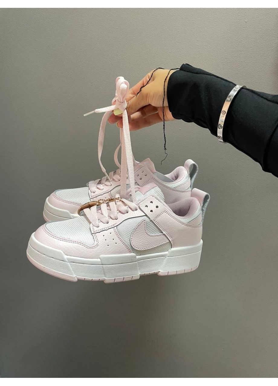Розовые демисезонные кроссовки мужские nike dunk low disrupt light pink найк сб данк No Brand