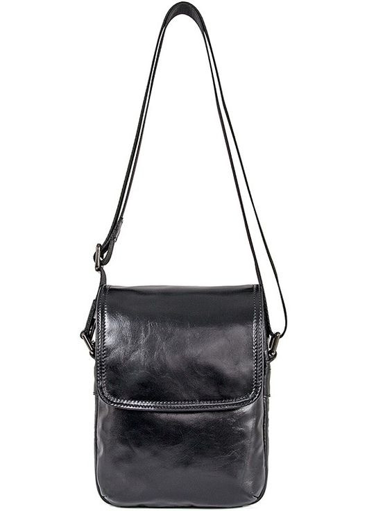 Сумка мужская через плечо кожаная 14470 Черный Vintage (302008113)