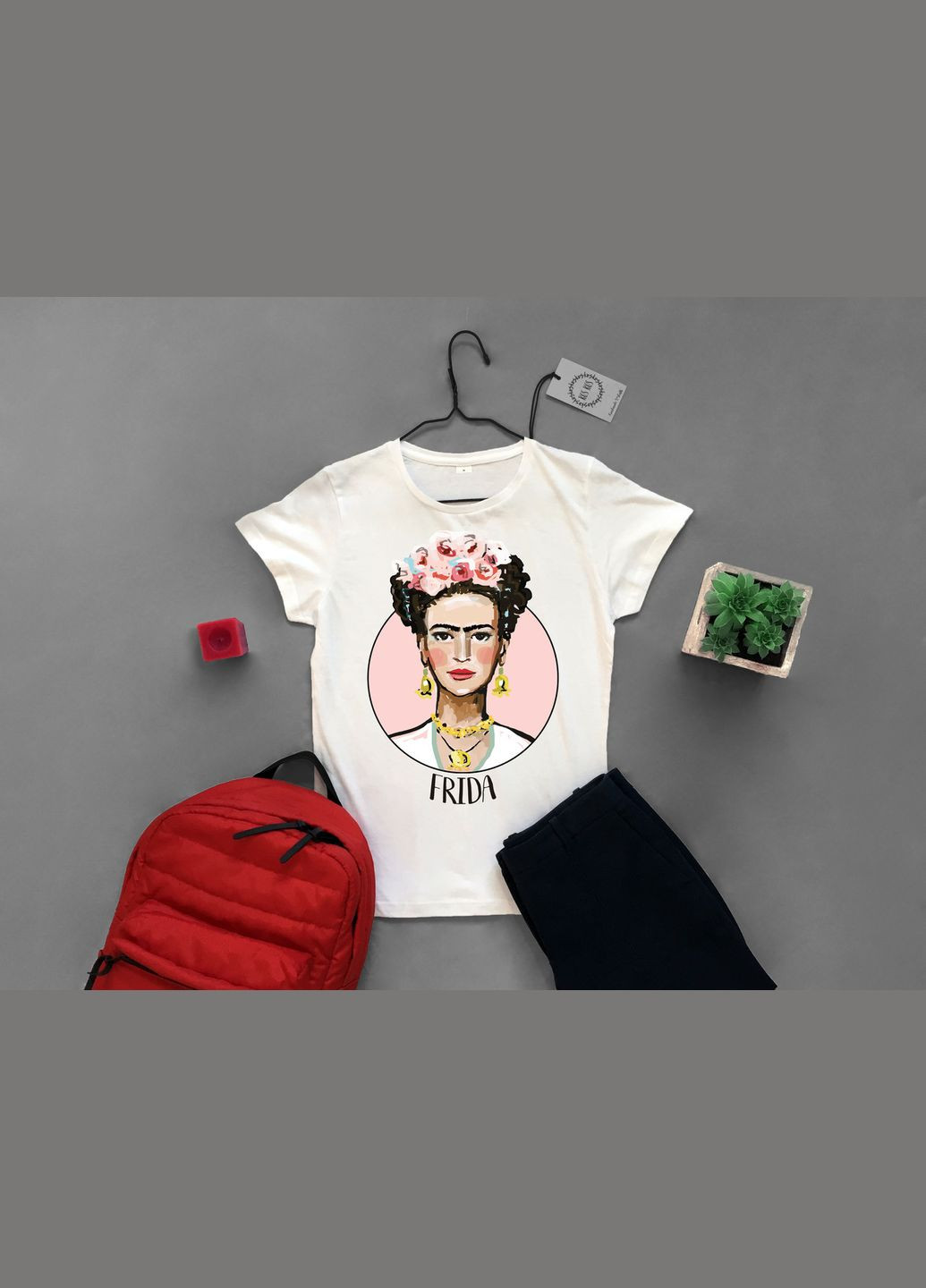 Футболка YOUstyle Frida_Circle_Pink 0560 Gildan (279540442)