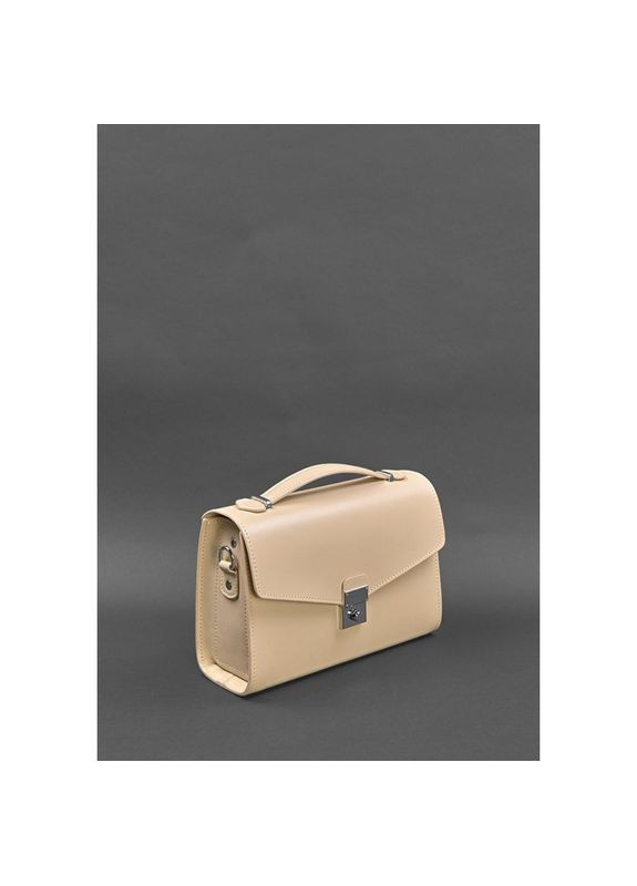 Сумка жіноча шкіряна через плече кроссбоді Lola світло-Біжова BlankNote (302008235)