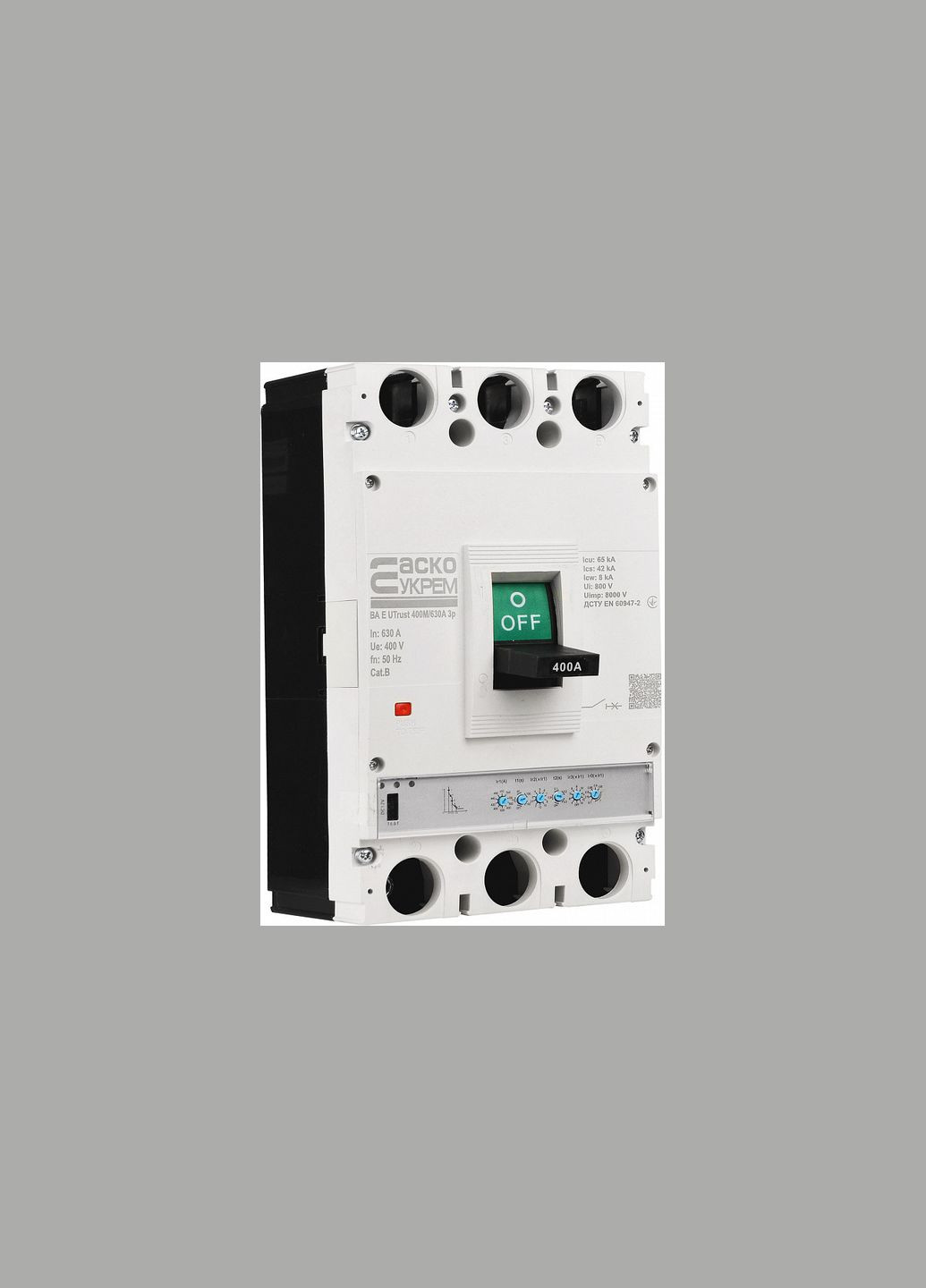 Автоматичний вимикач 3Р 630А 65кА з електронним розчіплювачем [A0010260006] ВА E UTrust Аско-Укрем (337140445)