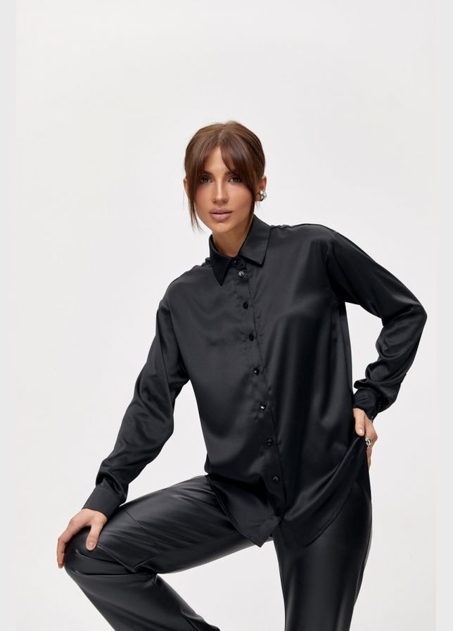 Жіноча шовкова блуза з високим коміром (3054) Bellise (334710403)