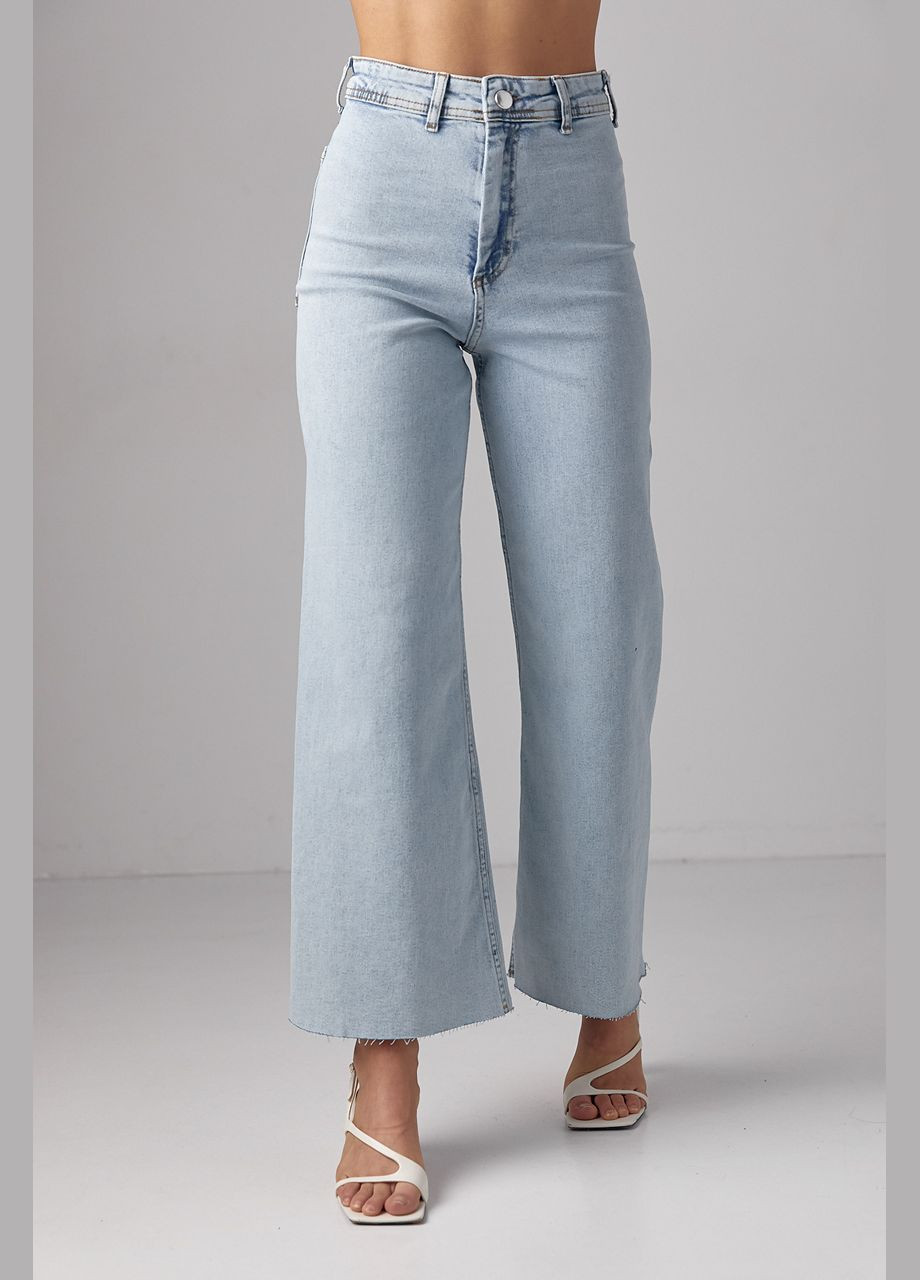 Жіночі джинси Straight із необробленим низом Lurex - (287340280)